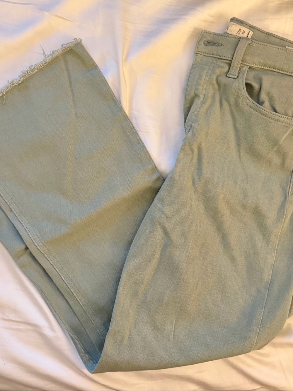 Women’s Sage Green High-Waisted Bootcut Jeans